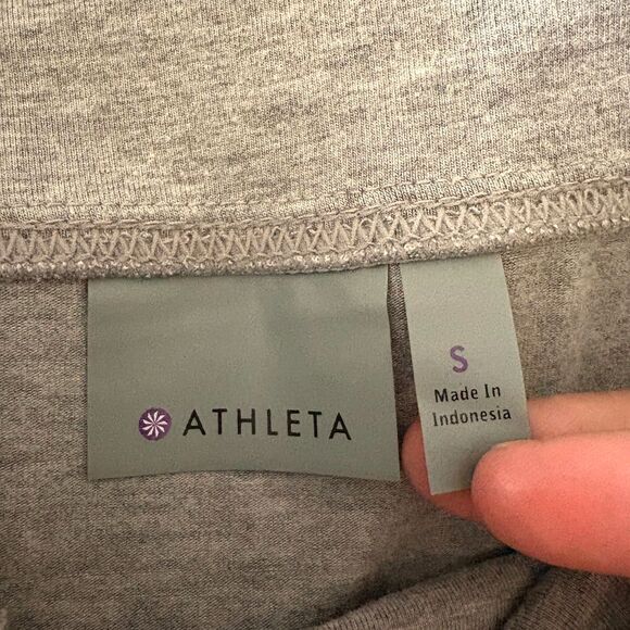Athleta Oceana Midi Skirt Light Gray Side Slit Modest Athleisure Size Small - Picture 4 of 6